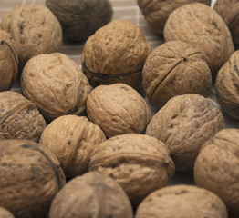 A bunch of walnuts