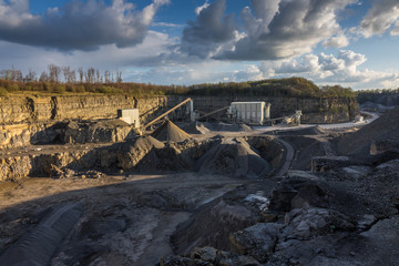 Crushed stone factory in a quarry career
