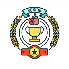 Boxing. Vector icon logo isolated on white background.