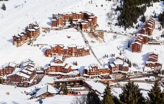 Meribel Ski Resort, Village of Meribel-Mottaret (1750 m). France