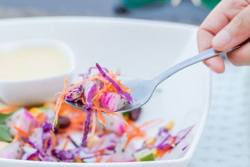 clean Food fruit salad no fat for healthy