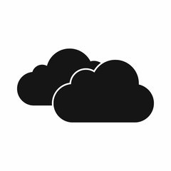 Clouds icon in simple style isolated vector illustration