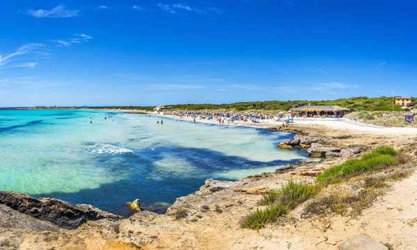 Playa Ses Covetes part of the long Es Trenc beach in Majorca