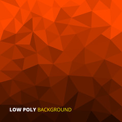 Colorful orange abstract geometric rumpled triangular low poly style vector illustration graphic background
