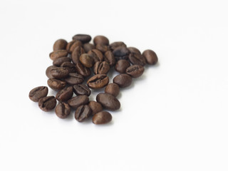 coffee beans on white isolated background