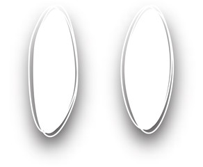 Obraz premium White oval backgrounds set.