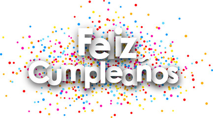 Happy birthday paper poster.