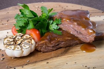 Fried beef steak