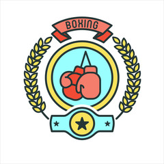 Boxing. Vector logo, symbol, isolated on white background.
