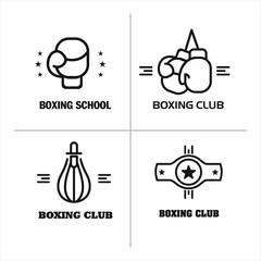 Boxing. Vector logos, emblems.