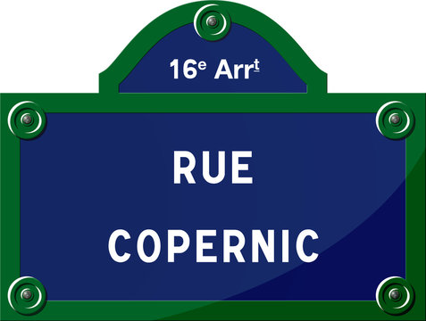 Panneau - Rue Copernic 75016 Paris - France - 16&egrave;me arrondissement
