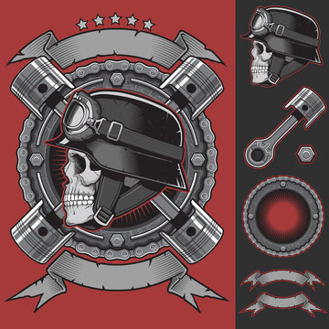Biker Club Emblem Vector Stock