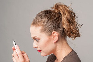 Obraz premium girl on the phone