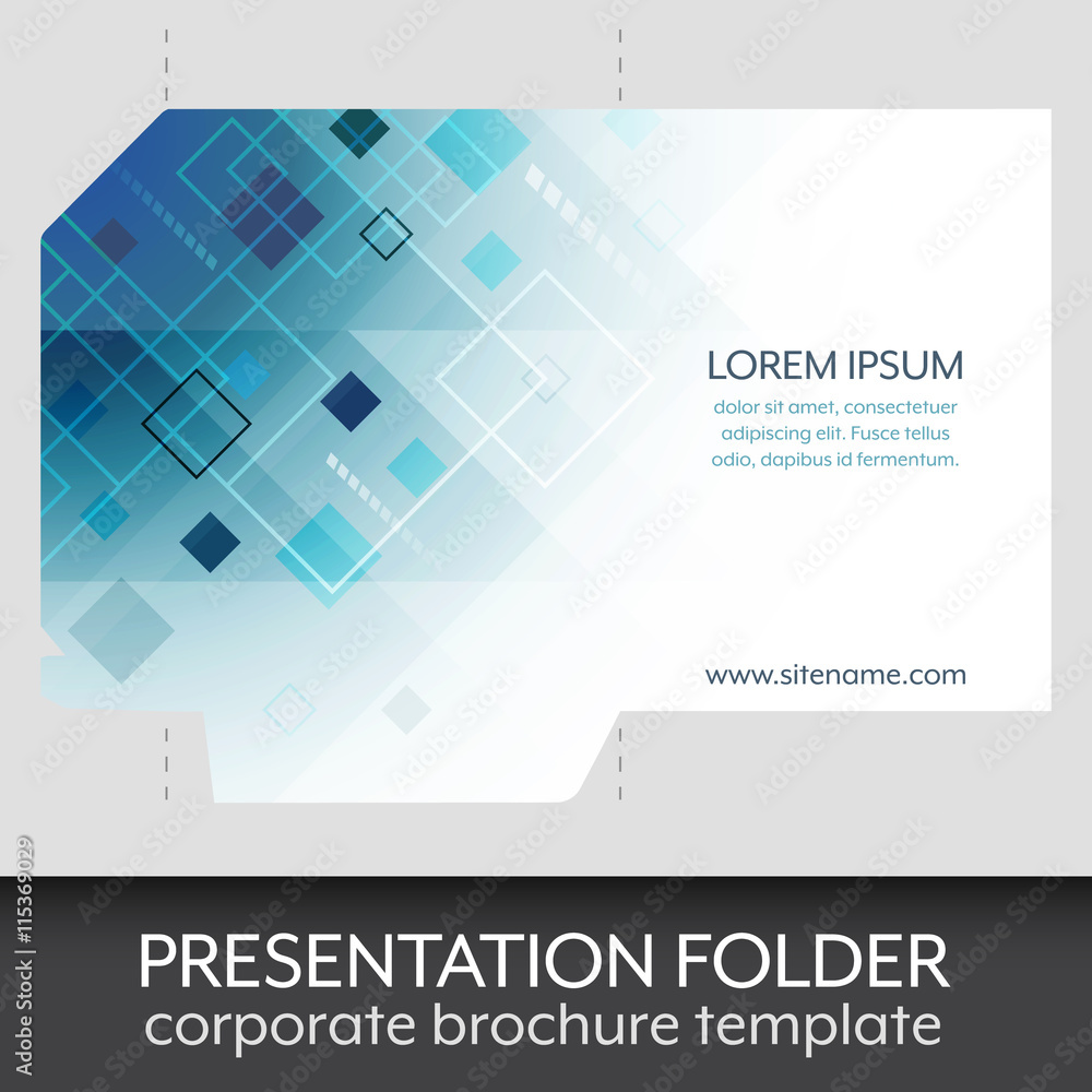 Poster presentation folder design template.