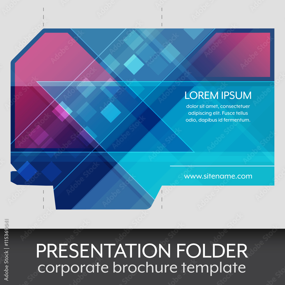 Poster presentation folder design template.