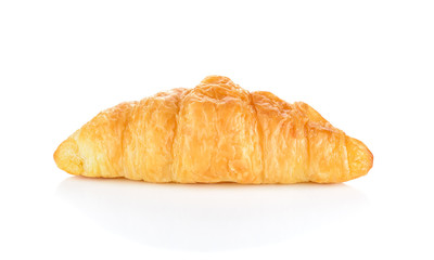 fresh croissant on white background