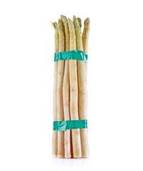 bundle of fresh white asparagus spears