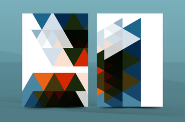 Geometric mosaic design, a4 size business corporate correspondence letter cover