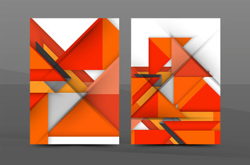 Colorful geometric A4 business print template