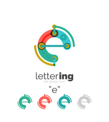 Linear business logo letter