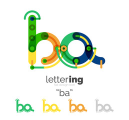 Linear business logo letter