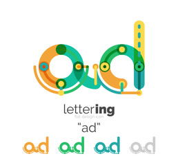 Linear business logo letter