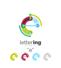 Letter logo line concept