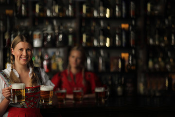 Oktoberfest woman with beer