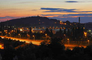 Cityscape at late dusk