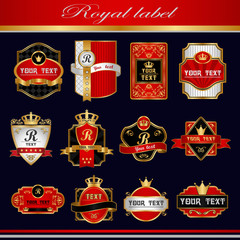 Naklejka premium royal vintage label. set
