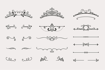 Set of headers and border elements