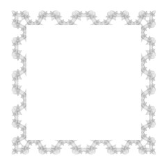 Vintage Retro Square Frame Isolated on White Background