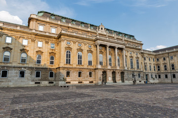 Fototapeta na wymiar Courtyard at the Buda castle royal palace in Budapest, Hungary