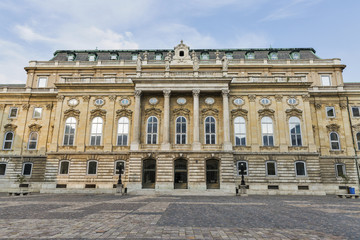 Courtyard at the Buda castle royal palace in Budapest, Hungary