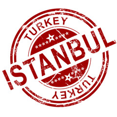 Red Istanbul stamp