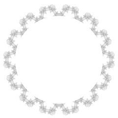 Retro Round Frame Isolated on White Background