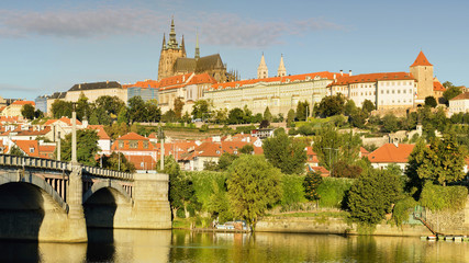 Prague Castle -Stitched Panorama - obrazy, fototapety, plakaty