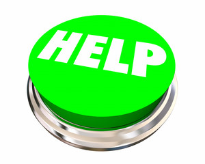 Help Button Get Assistance Support Service Word 3d Illustration