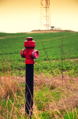 Fire hydrant on country