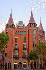 Fototapeta na wymiar Casa Terrades in Avinguda Diagonal of Barcelona