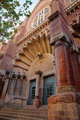 Portal of Church of Hospital de Sant Pau in Barcelona