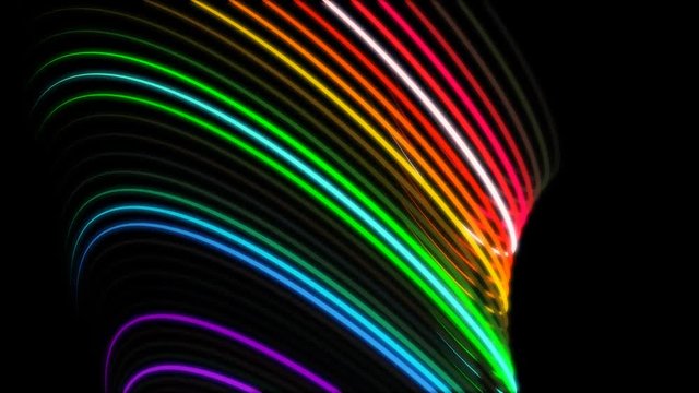rainbow neon matrix of lines abstract background