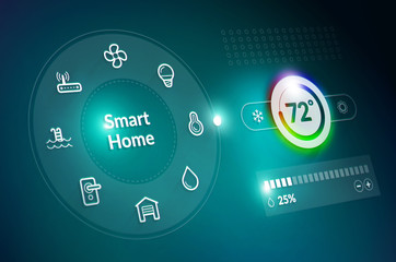 Smart Home Control Dashboard - obrazy, fototapety, plakaty