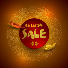 Autumn sale poster design