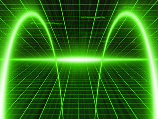 Abstract background: green binary cyberspace. High technology concept.