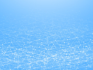 Futuristic shape. Blue abstract background