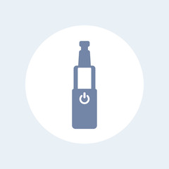 Obraz premium electric cigarette icon, e-cigarette, vaporizer on white, vector illustration