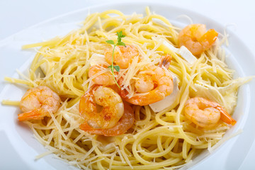Pasta with shrimps