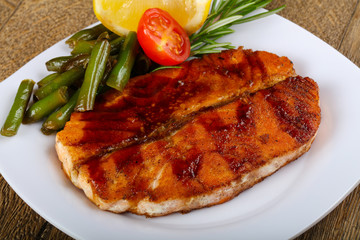 Grilled salmon