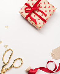 holiday theme. handmade gift wrapping